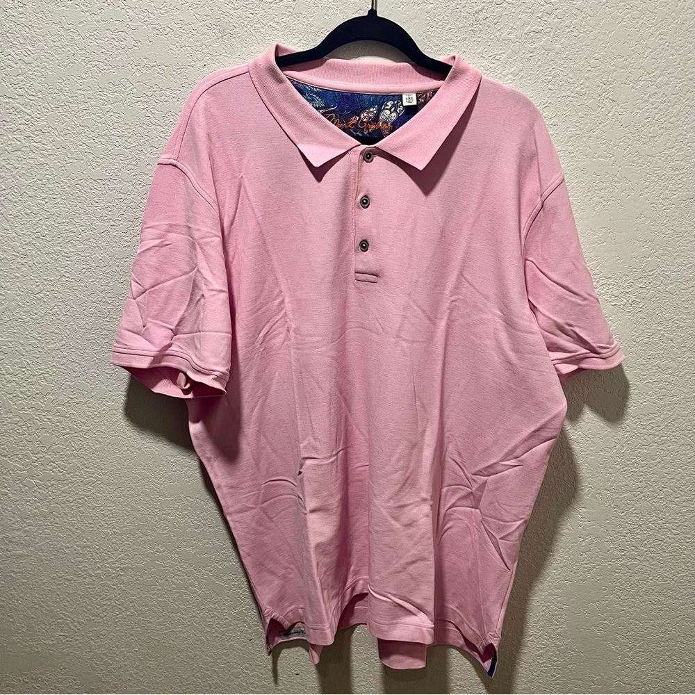 Robert Graham Light Pink Solid Classic Fit Polo Shirt